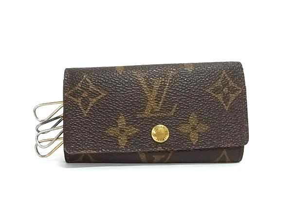 LOUIS VUITTON ルイヴィトン M62631 モノグラム ミュルティクレ4 4連 キーケース 鍵入れ レディース メンズ ブラウン系 DJ9965拍卖