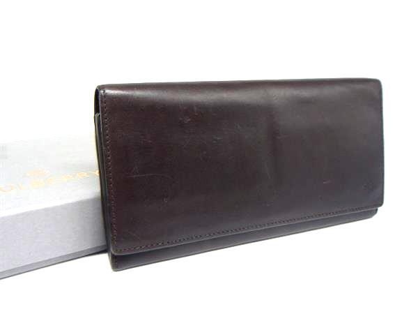 MULBERRY マルベリー レザー 二つ折り 長財布 ウォレット 札入れ 小銭入れ カード入れ メンズ レディース ダークブラウン系 DJ5705拍卖