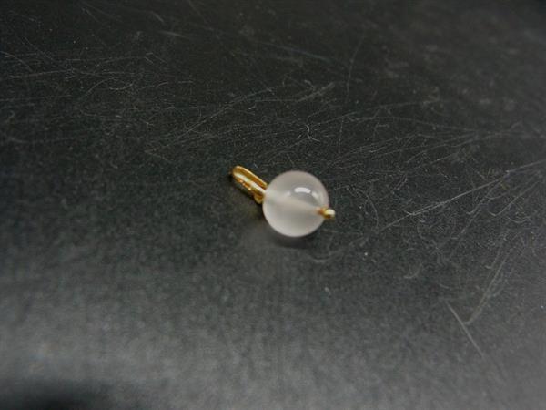 ■美品■ JEWELRY MAKI ジュエリーマキ K18 750 18金 ネックレストップ アクセサリー クリアアイボリー系×ゴールド系 DJ4734拍卖