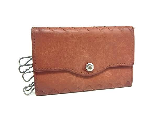 BOTTEGA VENETA ボッテガヴェネタ イントレチャート レザー 6連 キーケース 鍵入れ メンズ レディース ブラウン系 DJ3849拍卖