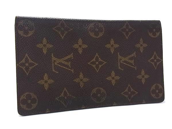 1円 LOUIS VUITTON ルイヴィトン モノグラム ポルトカルトクレディ 二つ折り 長財布 ウォレット 札入れ ブラウン系 FT3301拍卖