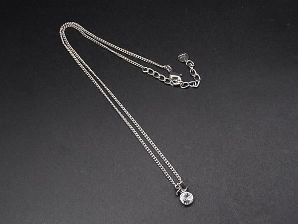 ■美品■ courreges クレージュ ラインストーン ネックレス ペンダント アクセサリー レディース シルバー系 DJ3331拍卖