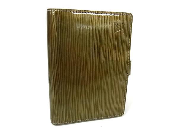 1円 ■美品■ LOUIS VUITTON ルイヴィトン M99080 サイバーエピ アジェンダPM 6穴式 手帳カバー スケジュール帳 カーキ系 FT3282拍卖