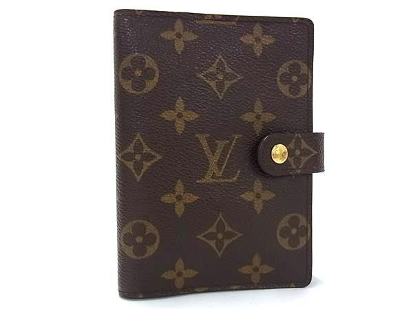 1円 ■美品■ LOUIS VUITTON ルイヴィトン R20005 モノグラム アジェンダPM 6穴式 手帳カバー スケジュール帳 ブラウン系 FT3199拍卖