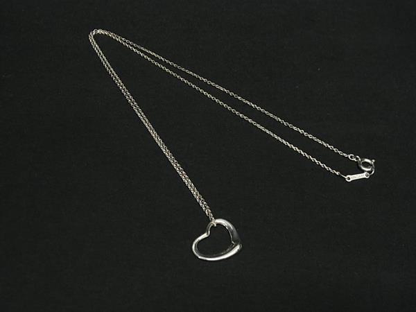 1円 ■美品■ TIFFANY&Co ティファニー エルサペレッティ オープンハート SV925 ネックレス ペンダント アクセサリー シルバー系 FP8209拍卖
