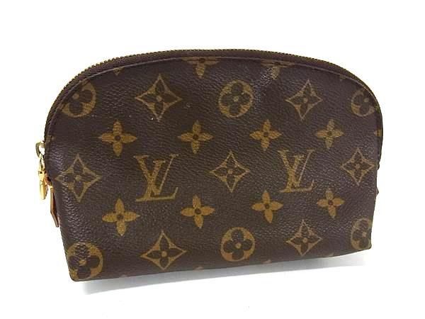 1円 ■美品■ LOUIS VUITTON ルイヴィトン M47515 モノグラム ポシェット コスメティック メイクポーチ マルチケース ブラウン系 FT2854拍卖