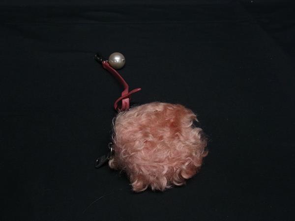 1円 miumiu ミュウミュウ ファー パール マルチポーチ マルチケース 小物入れ バッグチャーム レディース ピンク系 FT2641拍卖