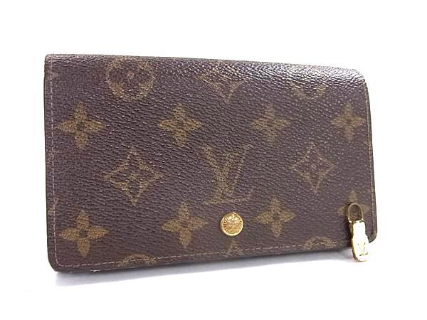 1円 LOUIS VUITTON ルイヴィトン M61730 モノグラム ポルトモネ ビエトレゾール 二つ折り 財布 ウォレット 小銭入れ ブラウン系 FT2993拍卖