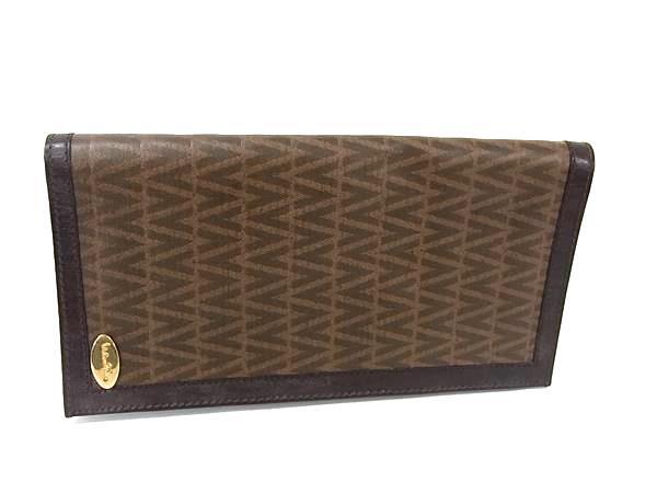 ■美品■ VALENTINO ヴァレンティノ PVC×レザー 長財布 ウォレット 札入れ メンズ レディース ブラウン系 DJ0968拍卖