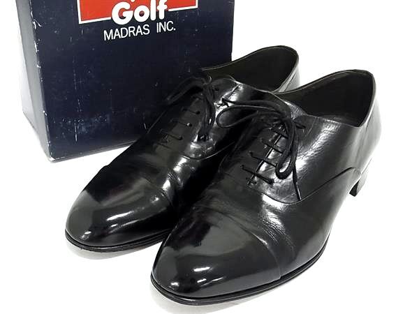 ■美品■ madras マドラス レザー ビジネスシューズ 表記サイズ 25 靴 シューズ 紳士 メンズ ブラック系 DJ0813拍卖