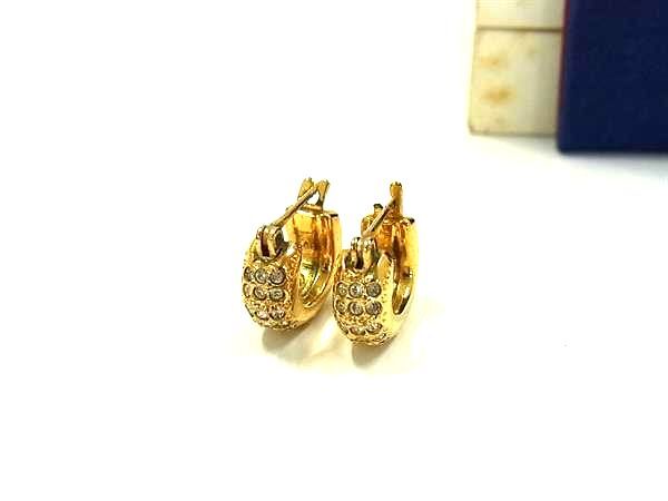 SWAROVSKI スワロフスキー ラインストーン ピアス アクセサリー レディース ゴールド系 DI5959拍卖