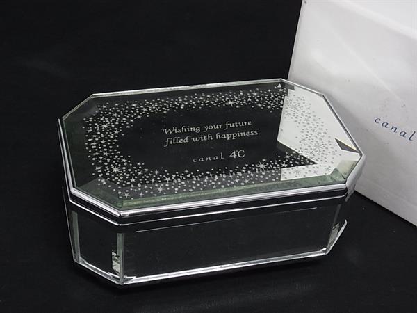 ■極美品■ 4℃ ヨンドシー オルゴール 星に願いを アクセサリーボックス マルチケース 小物入れ シルバー系 DI1949拍卖