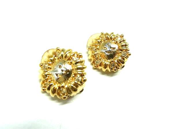 ■美品■ NINA RICCI ニナリッチ クリップ式 イヤリング アクセサリー レディース ゴールド系 DJ9158拍卖