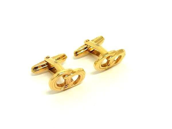 ■美品■ ChristianDior クリスチャンディオール ヴィンテージ カフスボタン カフリンクス アクセサリー メンズ ゴールド系 DK2739拍卖