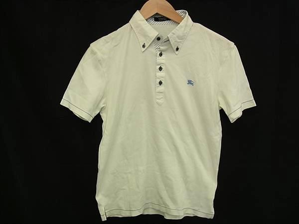 ■美品■ BURBERRY バーバリーブラックレーベル コットン100% 半袖 シャツ トップス 表記サイズ 2 メンズ ホワイト系 DK3614拍卖