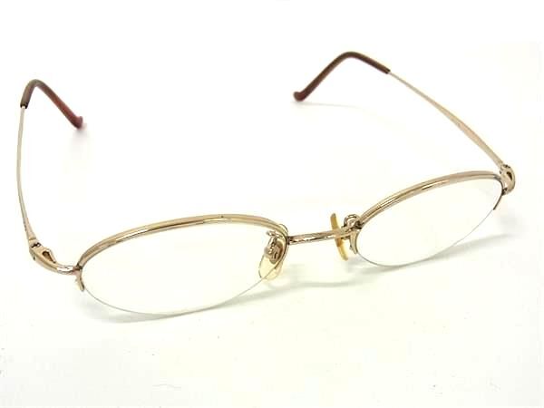 ■美品■ BURBERRY バーバリー ノバチェック 度入り めがね メガネ 眼鏡 レディース ゴールド系×レンズ クリア DJ8764拍卖