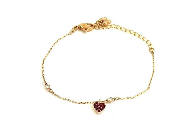 ■美品■ SWAROVSKI スワロフスキー ラインストーン ブレスレット アクセサリー レディース シャンパンゴールド系 DJ9461拍卖