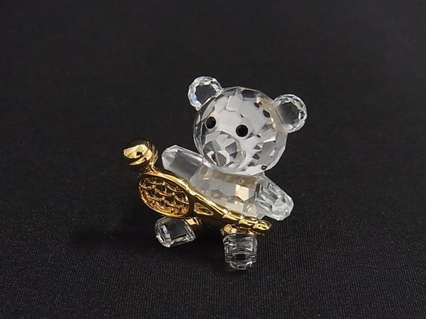 ■極美品■ SWAROVSKI スワロフスキー クマ ピンバッジ ピンブローチ アクセサリー レディース クリア×ゴールド系 DK8319拍卖