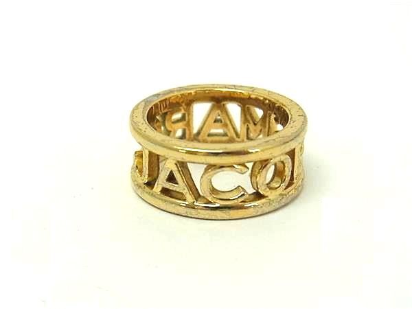 ■美品■ MARC JACOBS マークジェイコブス リング 指輪 アクセサリー 約11号 メンズ レディース ゴールド系 DK3213拍卖