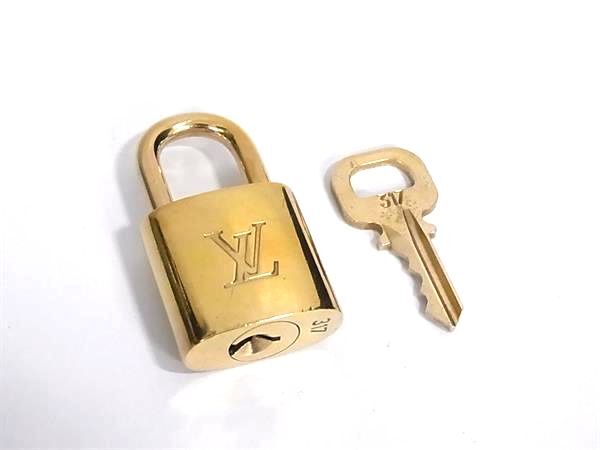 ■美品■ LOUIS VUITTON ルイヴィトン カデナ 南京錠 パドロック 317 鍵 キー ゴールド系 DK2114拍卖