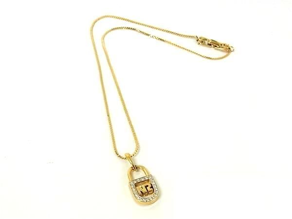 ■美品■ NINA RICCI ニナリッチ ヴィンテージ ラインストーン ネックレス アクセサリー レディース ゴールド系 DK2339拍卖