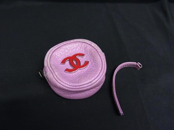 1円 CHANEL シャネル ココマーク レザー コインケース コインパース 小銭入れ レディース ピンク系 FR6957拍卖