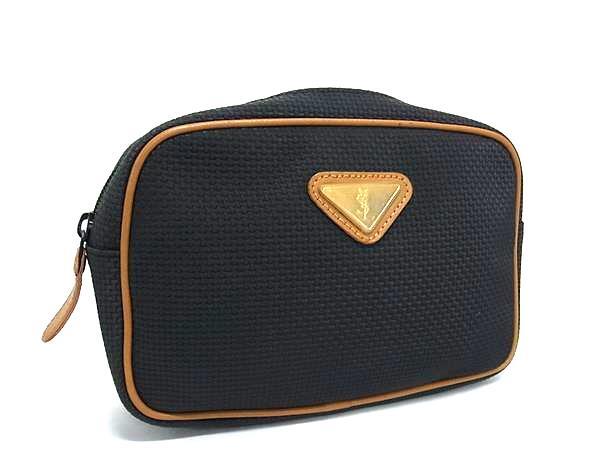 1円 YVESSAINTLAURENT イヴサンローラン ヴィンテージ PVC×レザー ポーチ マルチケース 小物入れ レディース ブラック系 FS7435拍卖