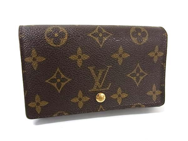 1円 LOUIS VUITTON ルイヴィトン M61730 モノグラム ポルトモネ ビエトレゾール 二つ折り 財布 ウォレット 小銭入れ ブラウン系 FQ2942拍卖