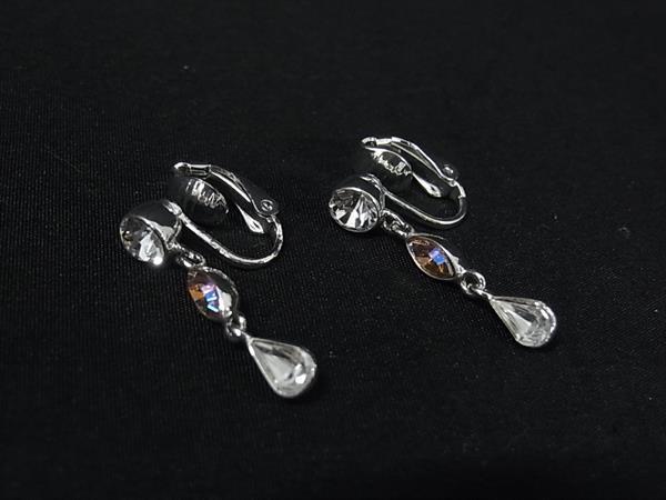 GIVENCHY ジバンシィ ラインストーン クリップ式 イヤリング アクセサリー レディース シルバー系 DK8090拍卖
