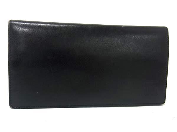 ■美品■ dunhill ダンヒル レザー 二つ折り 長財布 ウォレット 札入れ 小銭入れ メンズ ブラック系 DK7648拍卖
