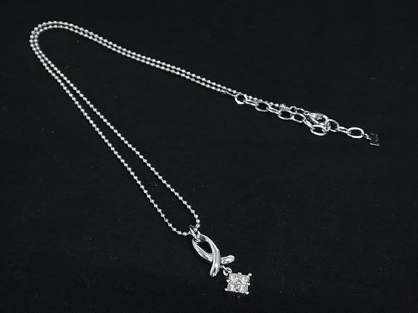 ■美品■ NINA RICCI ニナリッチ ビジュー ネックレス ペンダント アクセサリー レディース シルバー系 DK7456拍卖