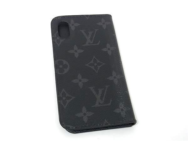LOUIS VUITTON ルイヴィトン M63446 モノグラムエクリプス フォリオ iPhoneX/XS 対応 手帳型 アイフォンケース ブラック系 DK6098拍卖