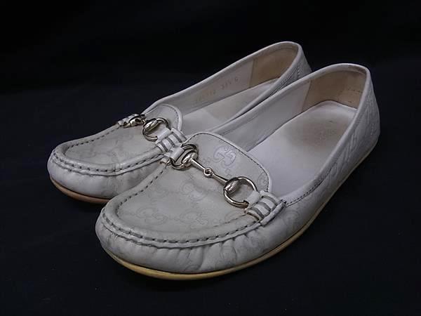 GUCCI グッチ ホースビット グッチシマ レザー ローファー 表記サイズ 36 1/2(約23.5cm) 靴 シューズ レディース アイボリー系 DJ0805拍卖