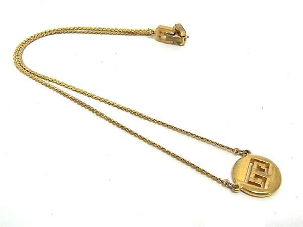 GIVENCHY ジバンシィ ロゴモチーフ ネックレス ペンダント アクセサリー レディース ゴールド系 DJ0469拍卖