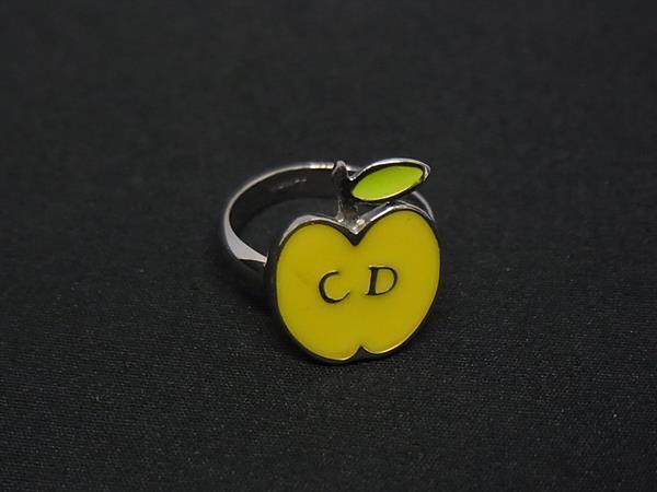 1円 ChristianDior クリスチャンディオール リング 指輪 アクセサリー 約11号 レディース シルバー系×イエロー系 FU7731拍卖