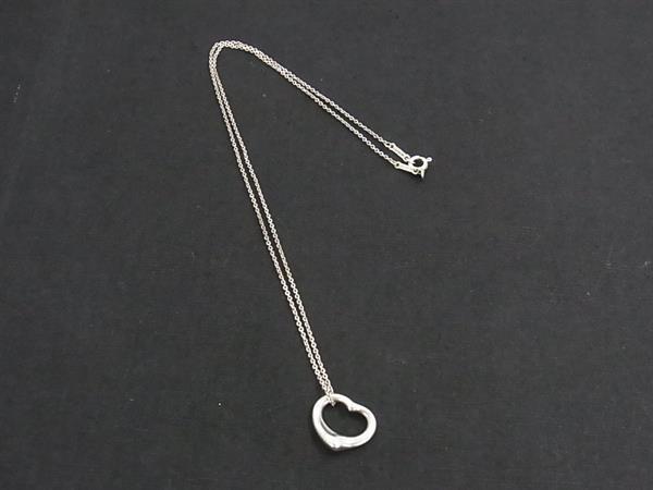 1円 ■美品■ TIFFANY&Co ティファニー エルサペレッティ オープンハート SV925 ネックレス ペンダント アクセサリー シルバー系 DB3188拍卖