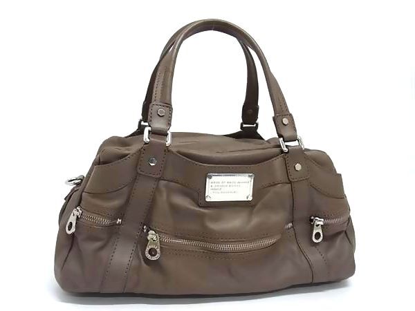1円 ■美品■ MARC BY MARC JACOBS マークバイマークジェイコブス レザー ハンドバッグ ショルダー レディース ブラウン系 BQ2725拍卖