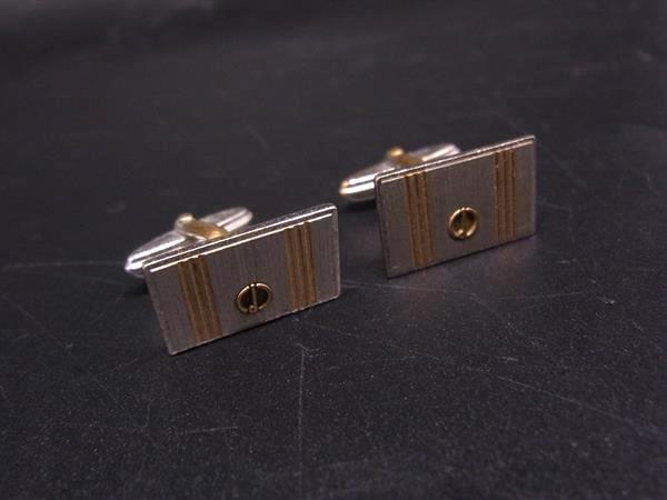 dunhill ダンヒル カフスボタン カフリンクス アクセサリー ビジネス 紳士 メンズ シルバー系×ゴールド系 DK4025拍卖