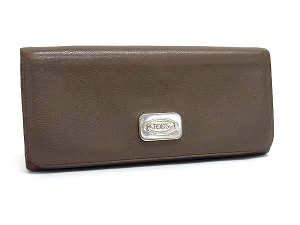 TODS トッズ レザー 二つ折り 長財布 ウォレット 札入れ 小銭入れ カード入れ レディース メンズ ブラウン系 DK4512拍卖