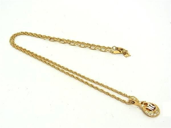 NINA RICCI ニナリッチ ラインストーン ネックレス ペンダント アクセサリー レディース ゴールド系×シルバー系 DK1485拍卖