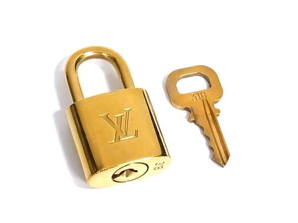 ■美品■ LOUIS VUITTON ルイヴィトン カデナ 南京錠 パドロック 318 鍵 キー ゴールド系 DK0930拍卖