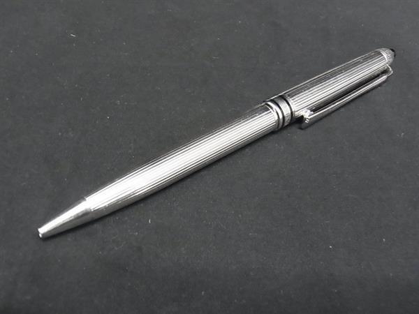 MIKIMOTO ミキモト オニキス ツイスト式 ボールペン 筆記用具 文房具 ステーショナリー メンズ レディース シルバー系 DK0687拍卖