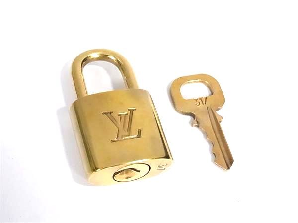 ■美品■ LOUIS VUITTON ルイヴィトン カデナ 南京錠 パドロック 317 鍵 キー ゴールド系 DK0084拍卖