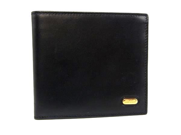 ■美品■ BALLY バリー レザー 二つ折り 財布 ウォレット 札入れ カード入れ レディース メンズ ブラック系 DI9502拍卖
