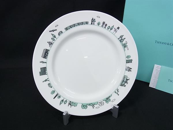 ■新品■未使用■ TIFFANY&Co ティファニー 三菱電機100周年記念プレート お皿 プレート 食器 テーブルウェア ホワイト系 DH9189拍卖