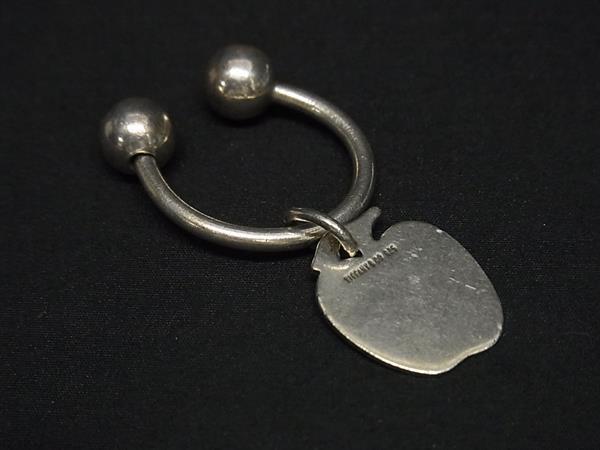 1円 TIFFANY&Co ティファニー SV925 アップル キーホルダー キーリング バッグチャーム シルバー系 FU6996拍卖