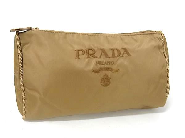 1円 ■美品■ PRADA プラダ テスートナイロン マルチポーチ マルチケース 小物入れ レディース ベージュ系 FN8283拍卖