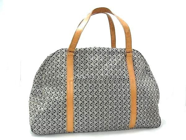 1円 MARC JACOBS マークジェイコブス キャンバス ハンドバッグ ボストンバッグ トラベルバッグ 旅行かばん メンズ グレー系 FT3504拍卖