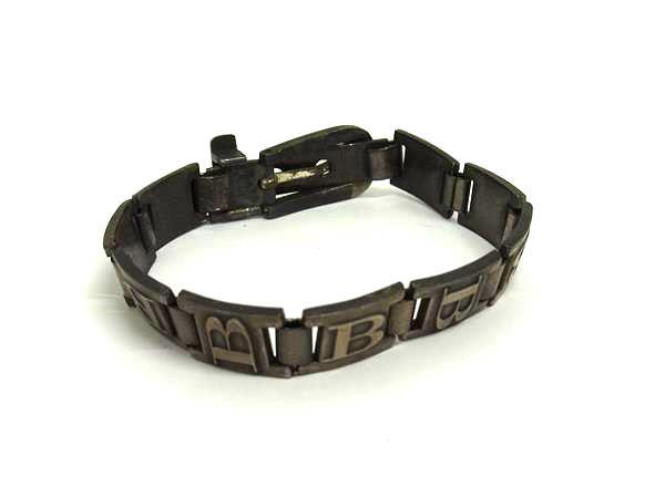 1円 BURBERRY バーバリー SV925 ベルトモチーフ ブレスレット アクセサリー レディース メンズ シルバー系 FU7982拍卖