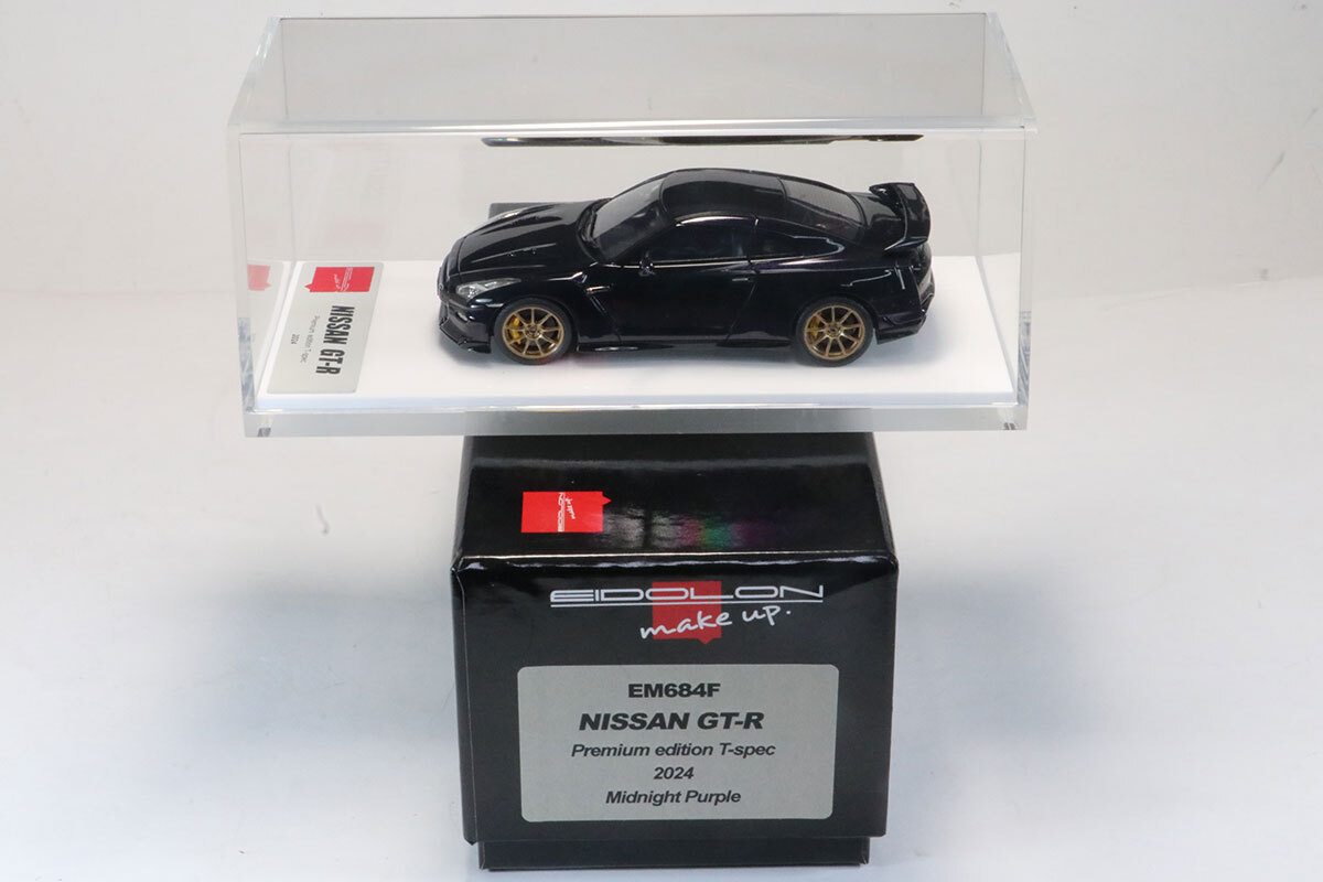 EM684F アイドロン 1/43 ニッサン GT-R R35 プレミアムエディション Tスペック 2024 ミッドナイトパープル (京商 エブロ)拍卖